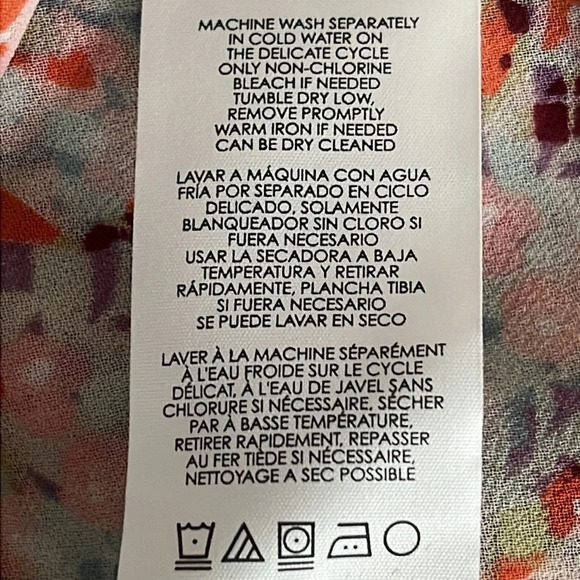 Cabi Bella Watercolor Floral Tiered Flowy Tank Style Blouse - Size Medium - Picture 8 of 8